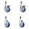 Service Caster 5 Inch 316SS Blue Poly Swivel 7/8 Inch Expanding Stem Caster Lock Brake, 2PK SS316TTLEX20S514-PPUB-BLUE-2-S-2-78 - alternate 1